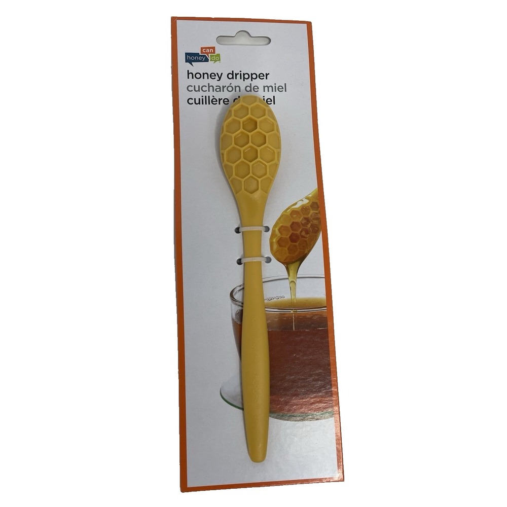 Honey Can Do Honey Dripper Yellow Silicone Honeycomb 1 Tsp - 7" X 1.25" X 0.25"‎